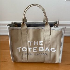 Marc Jacobs Tan Canvas Tote Bag